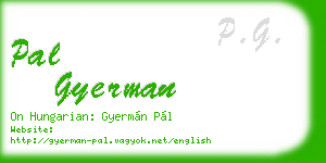 pal gyerman business card