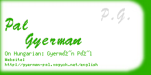 pal gyerman business card